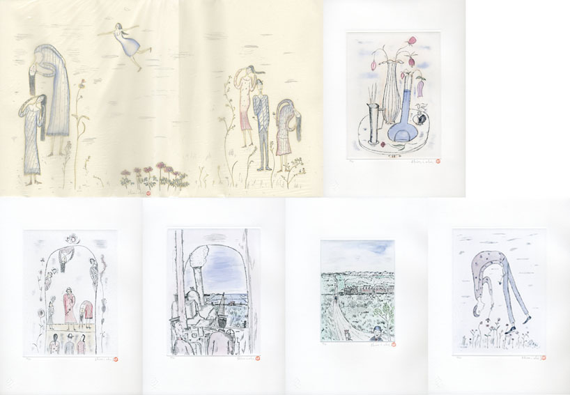WEB限定】 哀歌 淡彩画集 斎藤真一 美術出版社 限定本B 銅版画5葉付 