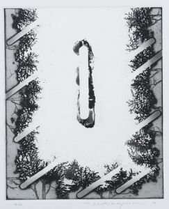 中林忠良版画「師・駒井哲郎に捧ぐ　碑」/Tadayoshi Nakabayashiのサムネール