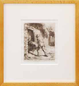 ジャン=フランソワ・ミレー版画額「Le Paysan Rentrant Du Fumier」/Jean-Francois Milletのサムネール