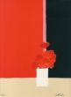 ベルナール・カトラン版画額「赤い花（仮題）」/Bernard Cathelinのサムネール