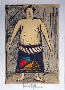 ベルナール・ビュッフェ版画額「Le Sumo（相撲）」/Bernard Buffetのサムネール
