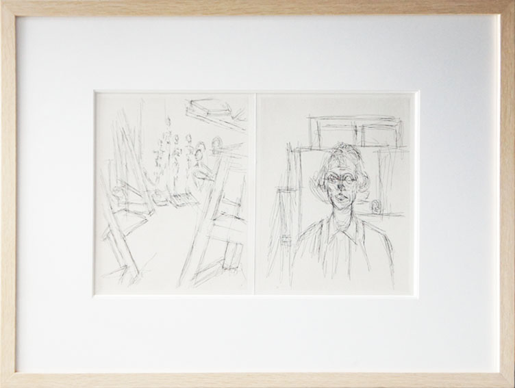 アルベルト・ジャコメッティ版画額「Studio with Annette（Diptych）」／Alberto Giacometti