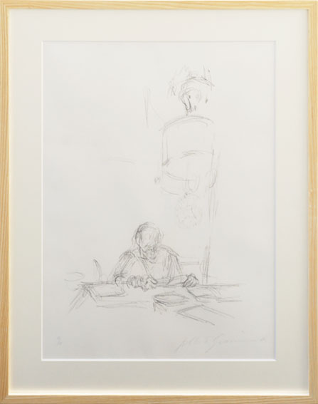 アルベルト・ジャコメッティ版画額「The Artist's Mother Reading 3