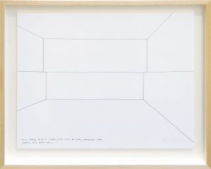 ドナルド・ジャッド版画額「Wall made of 1/4 in,Sheets,5 FT. High by 4FT,Calvanized Iron Sheets 8 in,From Wall」/Donald Juddのサムネール
