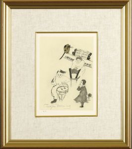 フジ子・ヘミング版画額「夜のおけいこ」/Fujiko Hemmingのサムネール