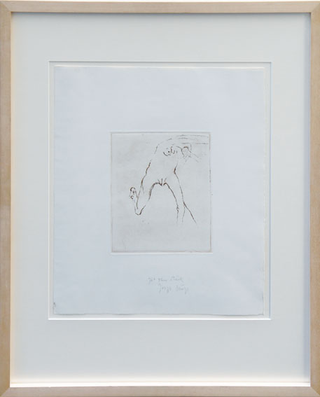 ヨーゼフ・ボイス版画額「Woman Running Away With Brain」／Joseph Beuys