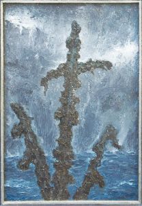藤山ハン画額「海辺の焼棒」/Han Fujiyamaのサムネール