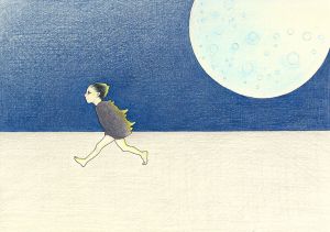 永島千裕ドローイング「月が見ていた　僕の力走」/Chihiro Nagashimaのサムネール