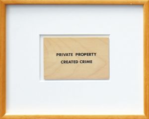 ジェニー・ホルツァー　マルチプル「Private Property Created Crime」/Jenny Holzerのサムネール