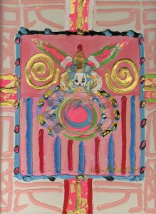 森内敬子画額「桃うさぎ　嫦娥の化身」/Keiko Moriuchiのサムネール