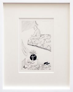 山本容子画額「ベッドの男（仮）」/Yoko Yamamotoのサムネール