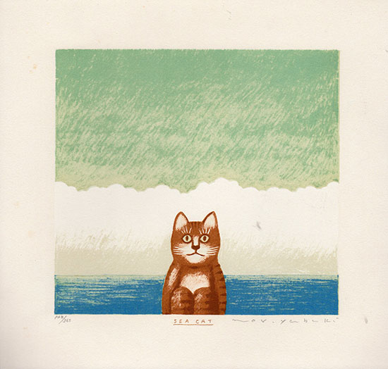 矢吹申彦版画「SEA CAT」／Nobuhiko Yabuki