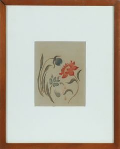 永瀬義郎版画額「花(二つの性)」/Yoshiro Nagaseのサムネール