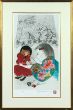 フジ子・ヘミング版画額「人形つくり」/Fujiko Hemmingのサムネール