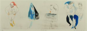 山本容子版画額「Musing」/Yoko Yamamotoのサムネール