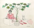 座る女性と猫/内藤ルネのサムネール