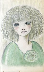 緑のドレスの少女/内藤ルネのサムネール