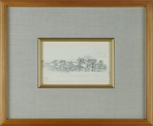 川合玉堂画額「松原富岳」/Gyokudo Kawaiのサムネール