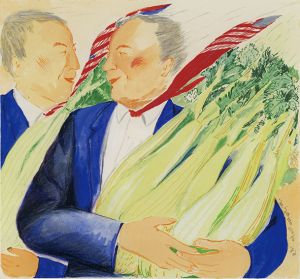 山本容子版画額「On The Wind」/Yoko Yamamotoのサムネール