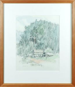 糸園和三郎画額「風景」/Wasaburo Itozonoのサムネール