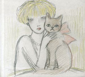 猫を抱く金髪女性/内藤ルネのサムネール