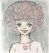 赤いカーリーヘアの女性/内藤ルネのサムネール
