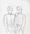 二人の軍服姿の男性/内藤ルネのサムネール