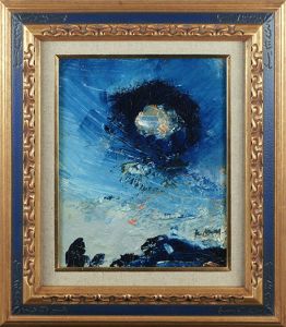 小松明画額「積丹の黒い雲」/Akira Komatsuのサムネール