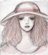 帽子を被ったウェーブヘアーの女性/内藤ルネのサムネール