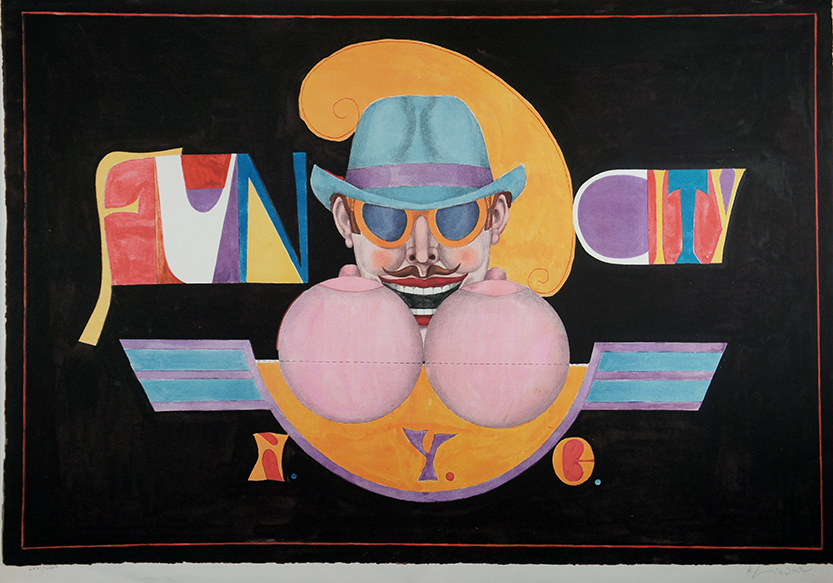 リチャード・リンドナー版画「New York　Fun City」／Richard Lindner