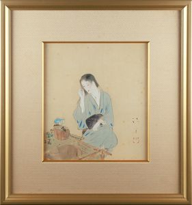 鏑木清方画額「加賀の千代女」/Kiyokata Kaburagiのサムネール