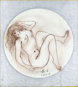 古沢岩美自筆色紙「裸婦図」　＃4/Iwami Furusawaのサムネール
