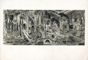 吉田勝彦版画「墓守人サルバドールの夢(聖アンブロシオ聖歌によせて）」/Katsuhiko Yoshidaのサムネール