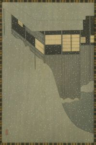 小村雪岱木版画額「雪の朝」/Settai Komuraのサムネール