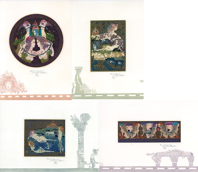 銅版画 : 山下清澄 フォロ・ロマーノ 1 「イタリアの幻想」シリーズ