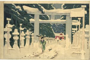 上野東照宮積雪之図/清親のサムネール