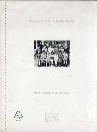 シャロン・キヴランド　Sharon Kivland: Des femmes et de la propriete／Sharon Kivland/Cecile Dupaquier