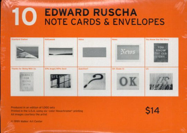 エド・ルシェ　10 Edward Ruscha Note Cards & Envelopes／Edward Ruscha