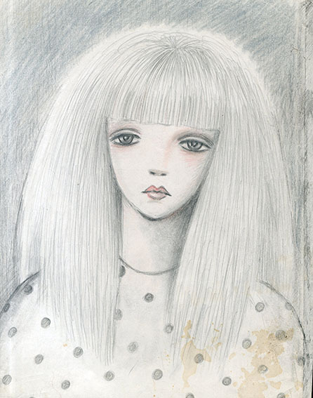 水玉の服の少女／内藤ルネ