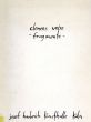 クレメンス・ワイス　Clemens Weiss: Fragmente/Klaus Flemmingのサムネール