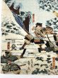 大和国吉野山雪中源義経 山衆徒合戦図