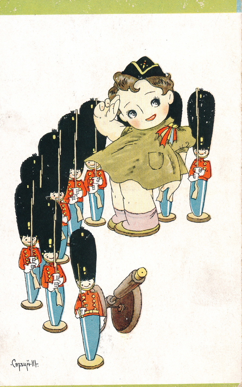 Amazon | 戦前絵封筒1940年代製くるくるクルミちゃん皇軍慰問