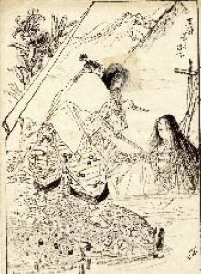伊藤晴雨画稿「黒姫山黒百合伝説」/伊藤晴雨