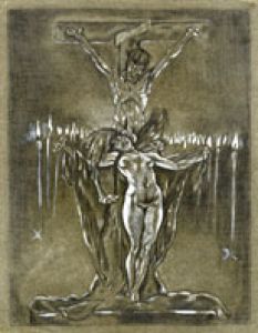 フェリシアン・ロップス画額「Calvaire（変態村）」/Felicien Ropsのサムネール