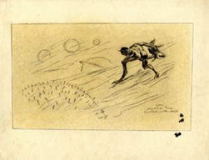 フェリシアン・ロップス画額「Jeufels Ausaat,Von Feliecen Rops（悪魔の種まき）」/Felicien Ropsのサムネール
