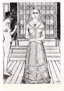 ポール・デルヴォー版画額/Paul Delvaux