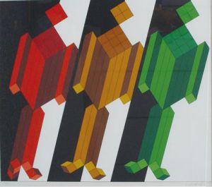 ヴィクトル・ヴァザルリ版画額/Victor Vasarely
