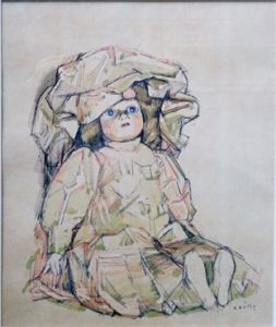 小磯良平版画額/小磯良平