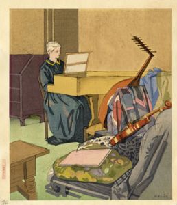 小磯良平版画額/小磯良平