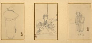 土田麦僊スケッチ額/土田麦僊
